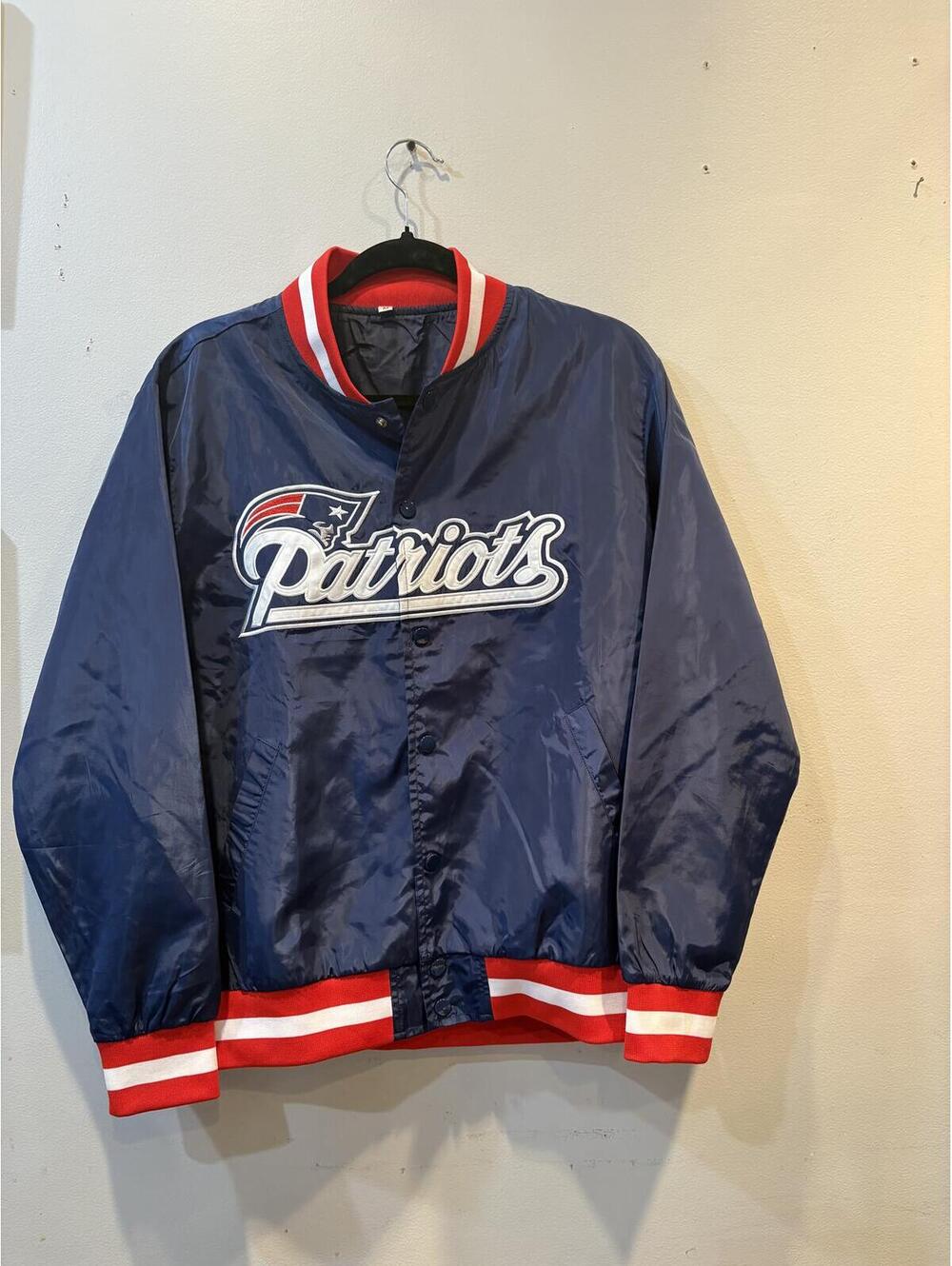 New England Patriots Satin Bomber Jacket Medium